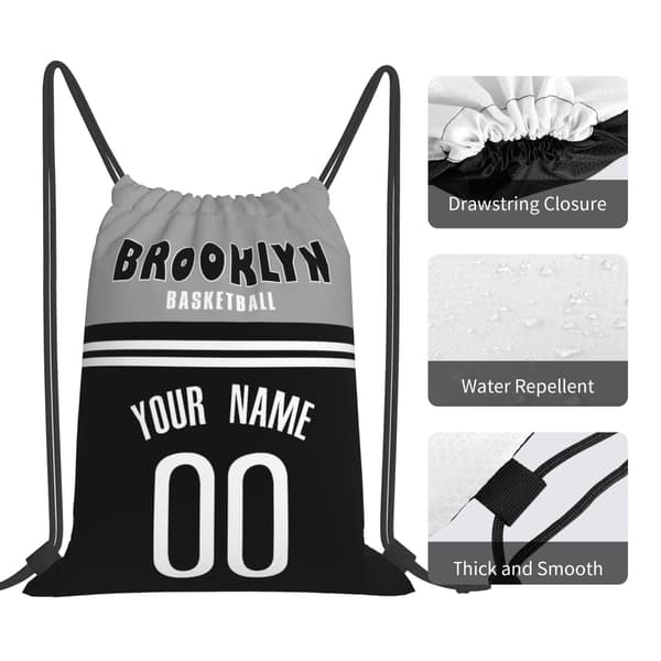 Brooklyn snøreposer tilpasset valgfrit navn valgfrit nummer taske rygsæk gaver til mænd Brooklyn Brooklyn