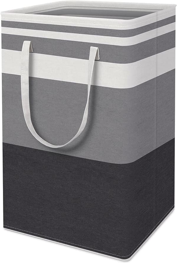 75L Large Laundry Basket Bag - Waterproof, Freestanding Laundry Hamper - Foldable Tall Laundry Basket with Extended Handles for Clothes (Gradient Grey)