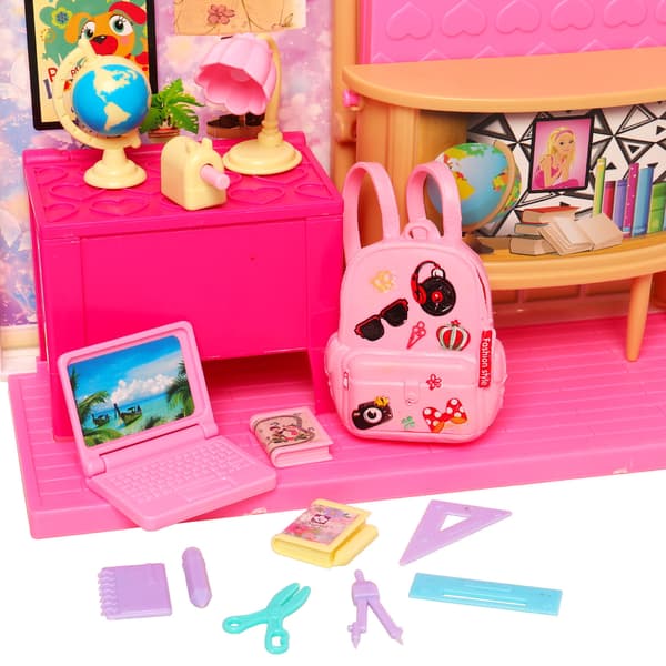 ##/18 delar Dockhus och Barbie Lärtillbehör Set, Mini Laptop, C##/