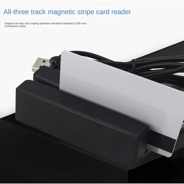 MSR90 USB magnetkortlæser 3-spors magnetkortlæser Mini Swiper til USB PC