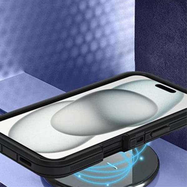 iPhone 16 Pro -suojakuori Xtreme Shockproof Hybrid Musta/Oranssi 61 61