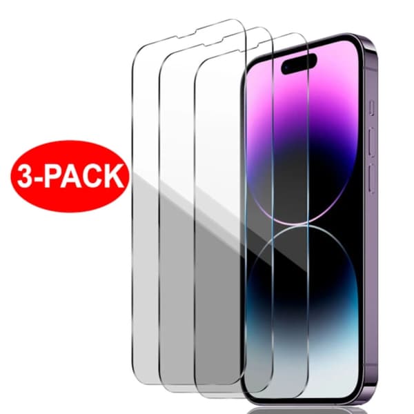 3-Pack - iPhone13Promax - Tempered Glass Screen Protector Transparent