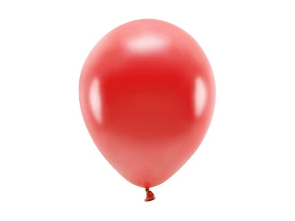 Eco balloons 26 cm metallic, red (1 pack / 100 pcs.)