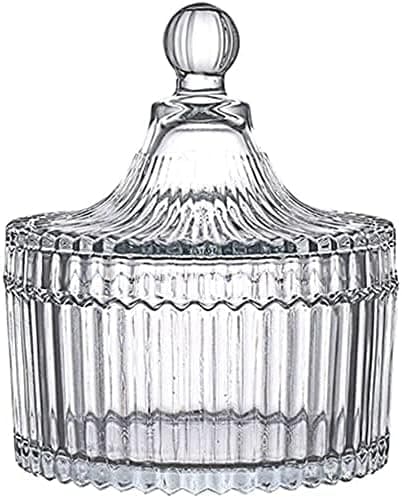 Glass Candy Box, Transparent Candy Jar with Lid, Crystal Candy Cup, Glass