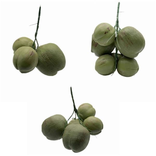 Fruit Ornament, Artificial Coconuts, Fake Coconut Farmhouse Decorations, Simulated Coconut Artificial Fruit Props C C