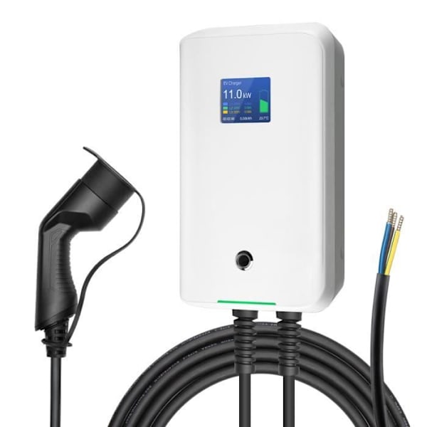 Morec 11kw 16A trefas VE WallBox Laddstation med typ 2 snabbladdningskabel 6 meter