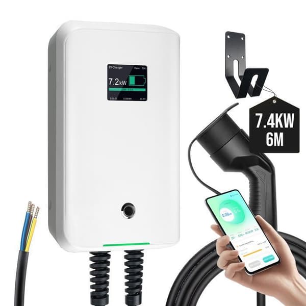 Morec APP 7.2kw 32A enkeltfaset VE Wallbox Ladestation Bluetooth/Wifi-forbindelse med Type2-kabel