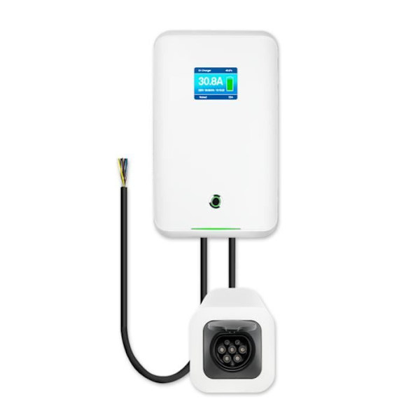 Morec 7kw32A enkeltfaset VE Wallbox Ladestation med stikkontakt Type 2,1 meter strømkabel, ladekabel medfølger ikke