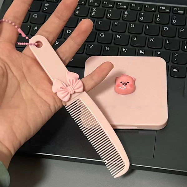 Sarjakuva Loopy Meikkispeili Kampakahvalla Peili Tyttö Kosmetiikka onesize