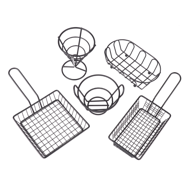 1 kpl Mini ranskalaiset rasvakeittimet Basket Net Mesh ruostumatonta terästä pe A