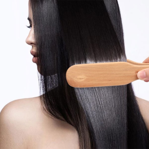 Naturlig Børste Dobbeltsidet Straightening Brush Clamp Hair Hai onesize