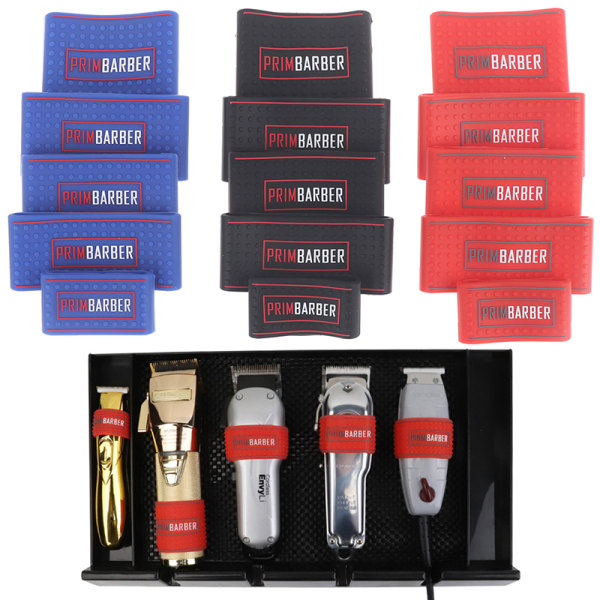 1 kpl Liukumaton parturi Clipper Grip Bands Sleeve Hiustenleikkuri Hold Red 58*48mm