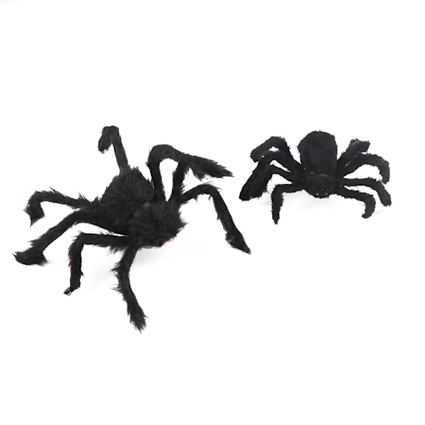 30/60/75/90/125cm Svart Spindel Spindelnät För Halloween Spökhus 1(30cm spider)