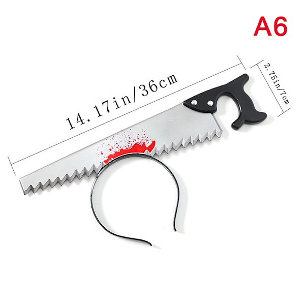 Halloween Hair Hoop Horror Blood  Ax Saws  Gothic Headband Prop A6