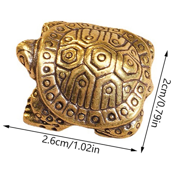 1 st Antik Massiv Mässing Sköldpadda Prydnader Långlivsdjur Skulptur one size