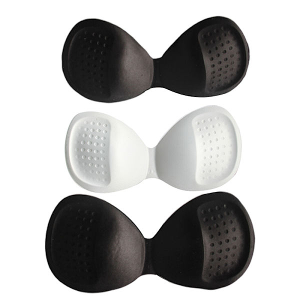 1x Naisten kesäuimapuku pehmuste Insert Sponge Foam Bra Pads Ch Black