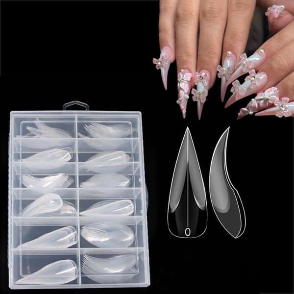 Eagle Claw Nails Full Cover Special Shaped False Nails Nail Ext Pink