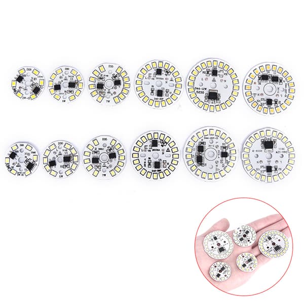 LED-polttimolamppu SMD-levyn pyöreä moduuli valonlähdelevy 3w warm white