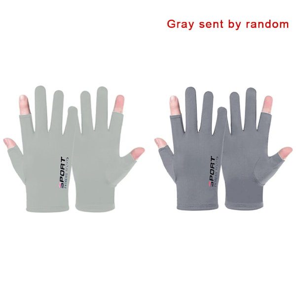 Sommerhandsker Mænd Ice Silk Sun Proction Kørehandske Fiskeri G Gray