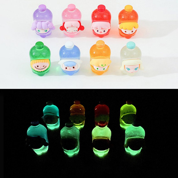 2 st Luminous Cartoon e 3D Night Glow Fine Sparkling e Grain Bo one size