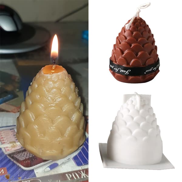 3D Pine Kogler Silikone Form til DIY Candle Making Forme Silicium onesize