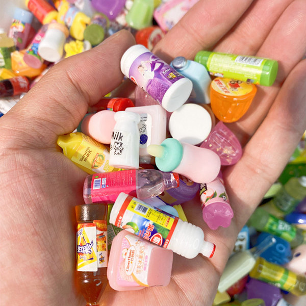 5 STK og Mini Dukkehus Supermarked Snacks Til Dukke Køkken Tilbehør one size