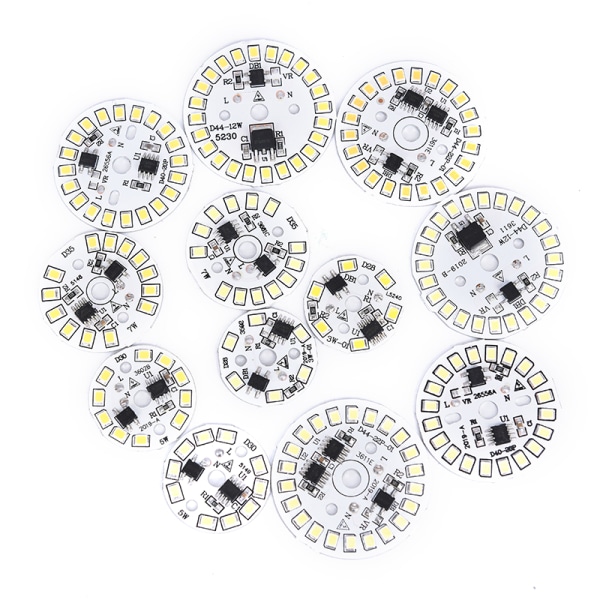 LED Pære Patch Lamp SMD Plate Sirkulær Modul Lyskilde Plat 3w white