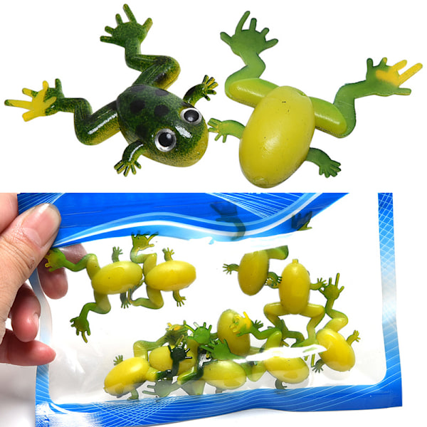 10 stk/sett Minnow Myk Ray Frog Agnsfiske Simulering Kunstig Fisk