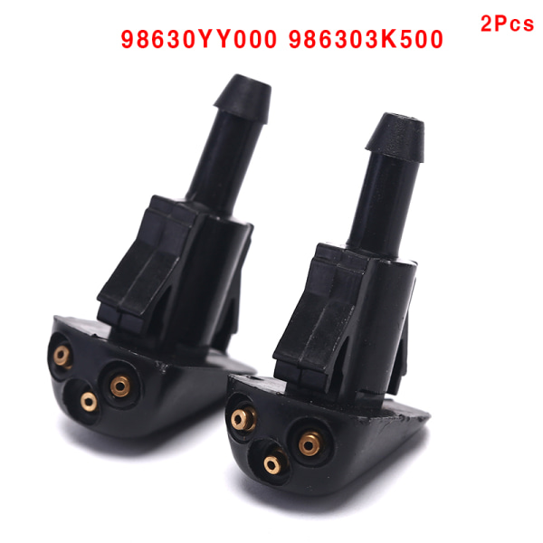 2X Vindusvisker Spyler Sprøyter Munnstykke For Hyundai Kia 98630 Black