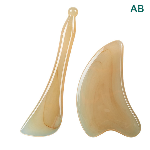 Gua Sha Vartaloa raapiva kasvojen kasvot Ohut Gua Sha Board Massager T AB