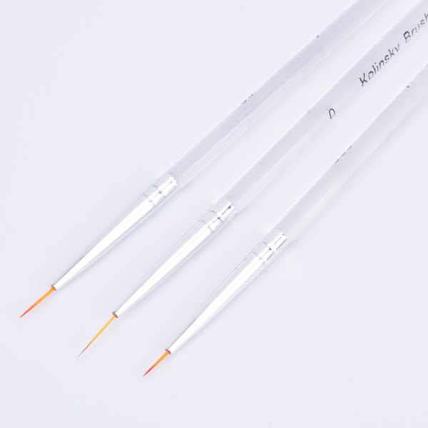 3st Nail Art Ritning Striping Liner Pen Pensel DIY Målning Lin 1