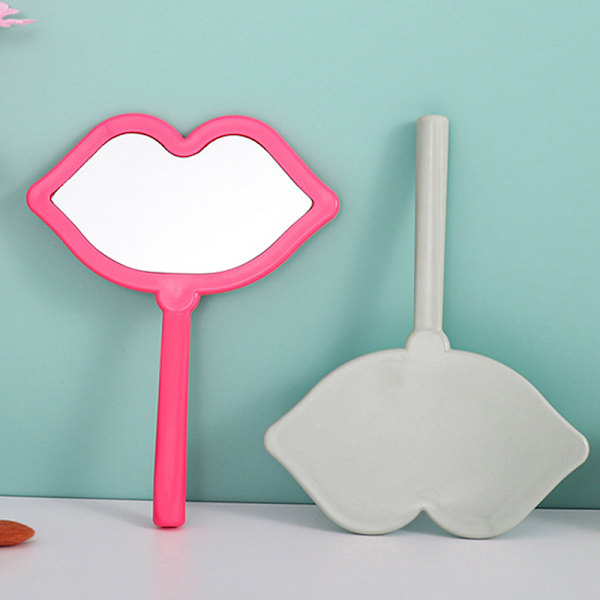 1 kpl kädessä pidettävä meikkipeili, huulten muotoinen meikkipeili DIY Mini Sma Rose red