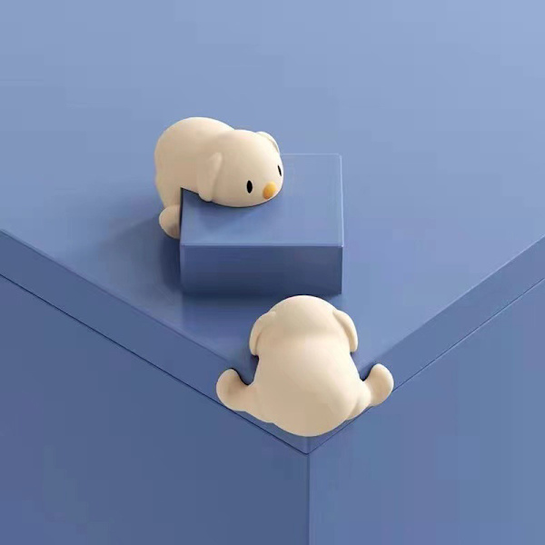 Baby sarjakuva Turvallinen Pentupöydän Kulmasuoja Turvallinen Pehmeä Sili Beige