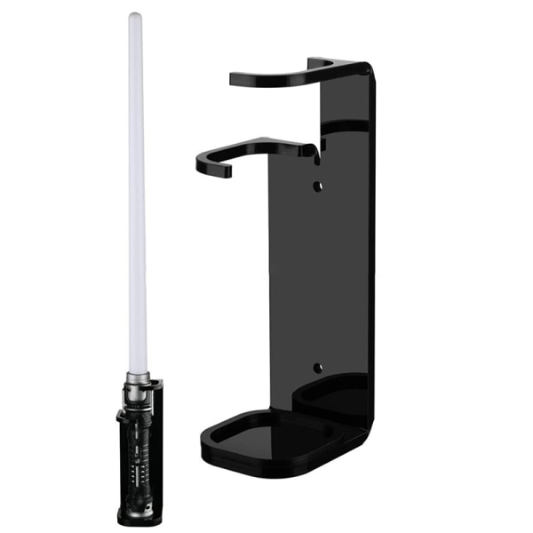 Akryl Clear Light Sabre Stand Wall Mount Opbevaringsrack Med Sc Black