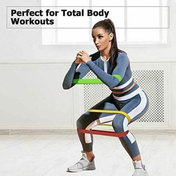 Resistance Bands Loop Exercise Elastiskt band Training Rubber Gy Black