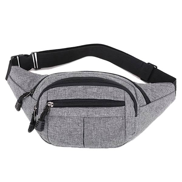 Herr Midjepaket Nylon Sport Fanny Väskor Pojke Drop Leg Väskor Hip Bum Gray