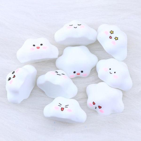 10 stk FlatBack Resin Cartoon Luminous Cloud Planet Cabochon Art