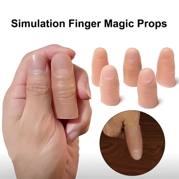 Finger Simulation Protetisk Knækket Finger Silikone Handsker Mag B