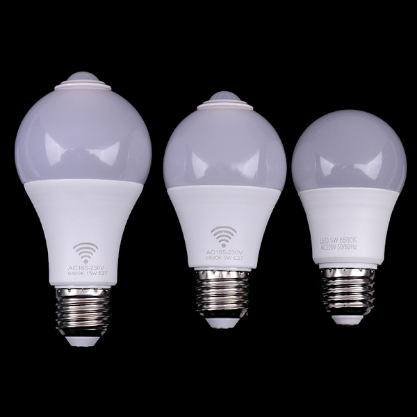 E27 PIR-liiketunnistinlamppu 5W 9W 15W LED-polttimo liiketunnistimella 2(9W induction)