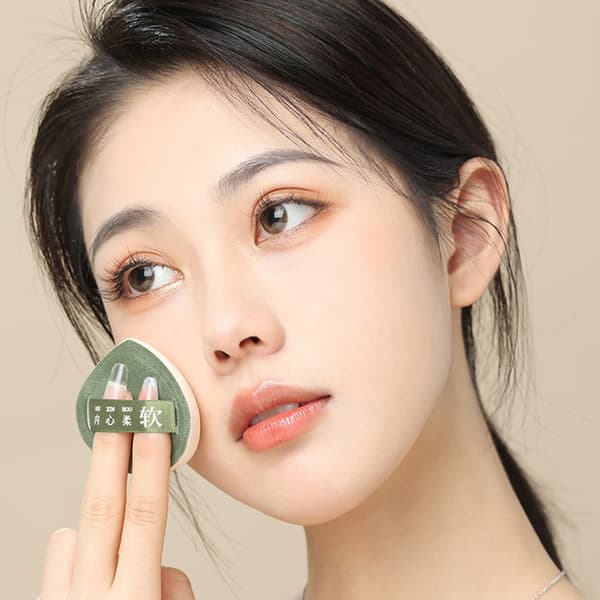 Makeup Sponge Puff Set Makeup Powder Concealer Super Soft Cotto Green M