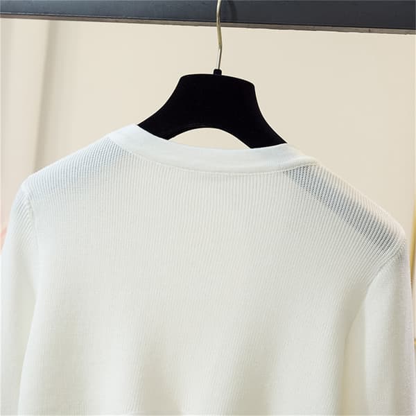 Dame Shrugs Solid Elegant Pustende Fritids Cardigans n Style White One size