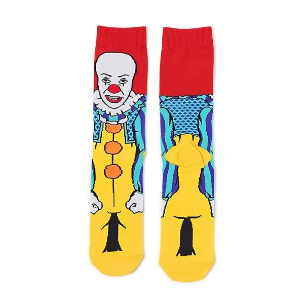 Halloween-sukat sarjakuva Värikäs Harajuku Funny Tube Socks Skul P1