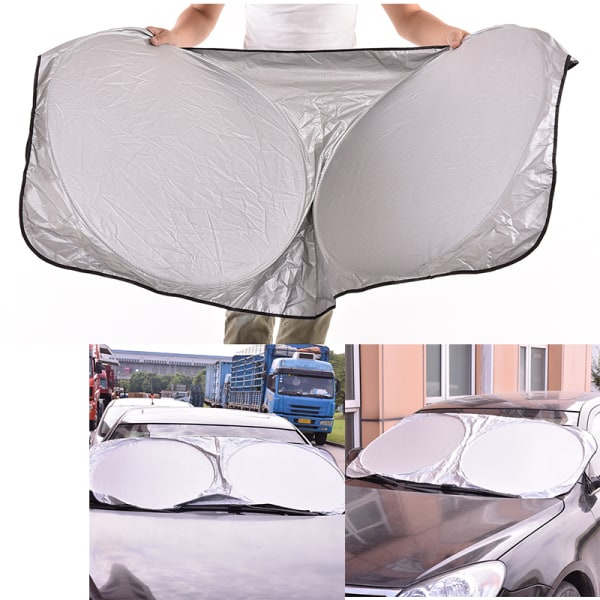 Sammenklappelig Jumbo Front Bag Bilrude Solskærm Auto Visir Windsh