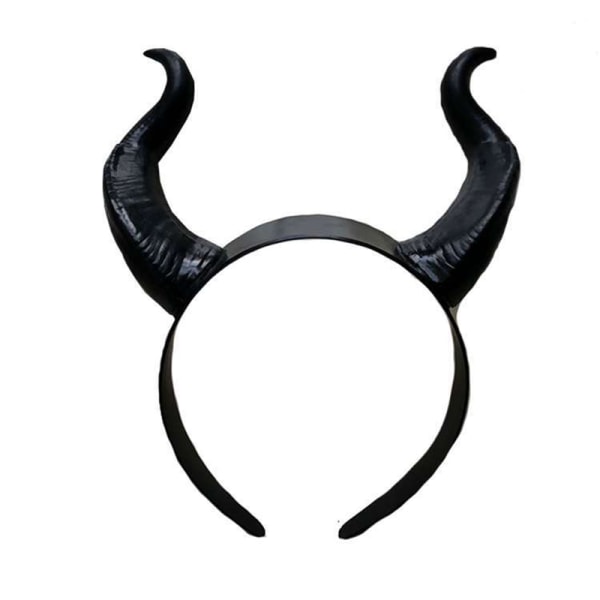 Naisten Musta Kuningatar Witch Demon Horns Päähine Cosplay Party Cos Black