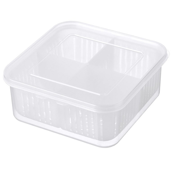 4 Grids Frukt Förvaringsbox Fack Kylskåp Frys Org