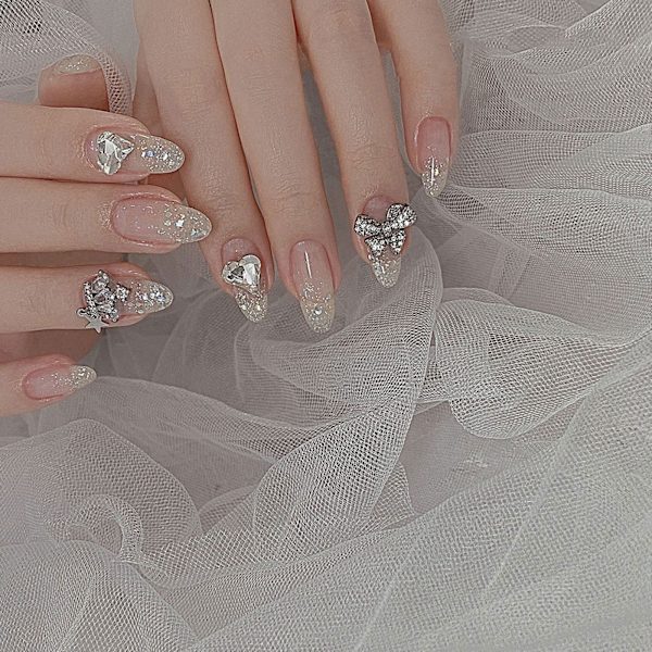5 ST 3D Nail Art Crystal Fjärilsdekorationer Berlocker DIY Manic C
