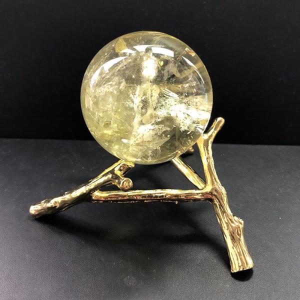 1 kpl kristallipallon pohjapuun lehden muotoinen metallipidike pallokivi Rose Gold S