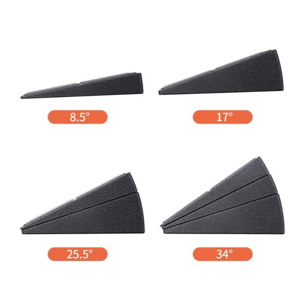 Yoga Wedge Squat Wedge Justerbar halkfri Slant Board-förlängare Black