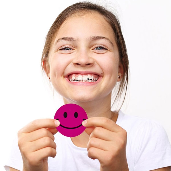 500 st Smile Face Sticker Kids Reward Sticker Etiketter Glad Smil Multicolor