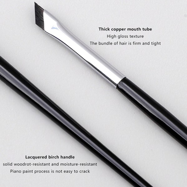 Upgrade Blade Eyeliner Brush Ultra Thin Fine Angle Flade øjenbryn B